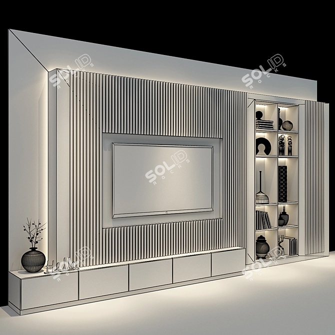 Sleek TV Stand: Modern Design 3D model image 3