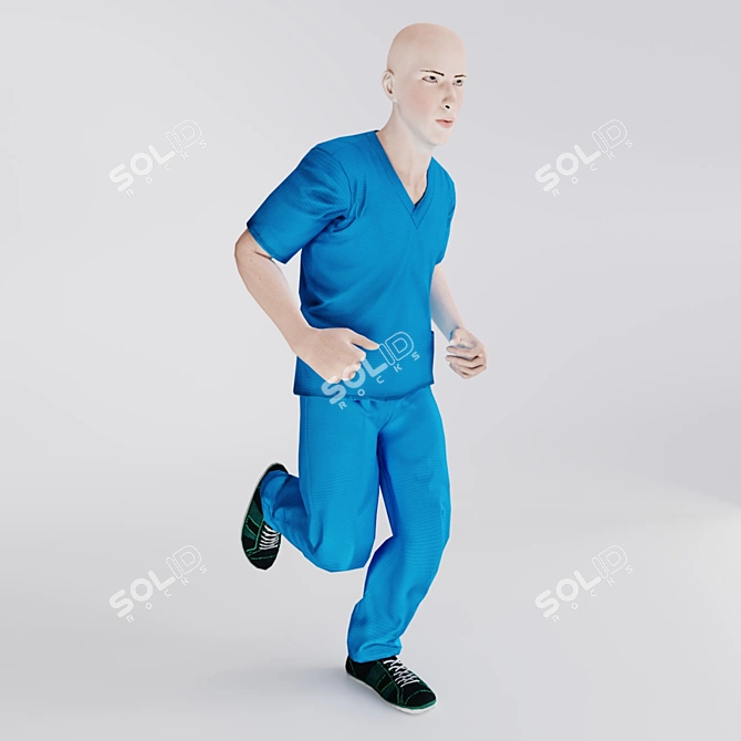 Modern Millimeter Human 3D Model 3D model image 1