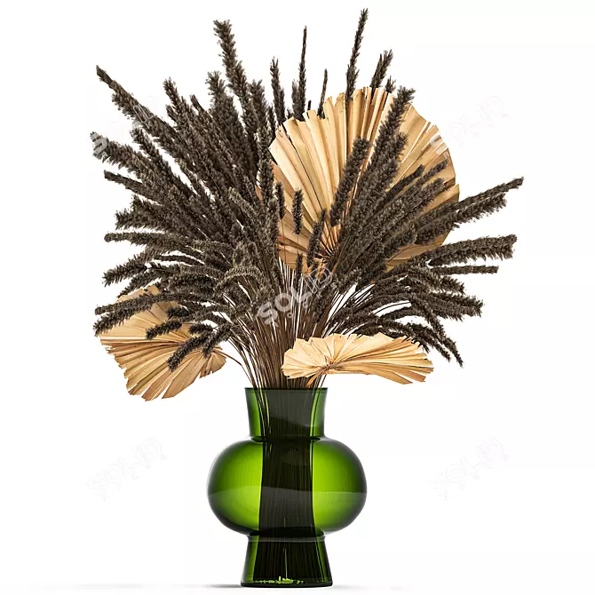 Rustic Reed Bouquet 3D model image 1