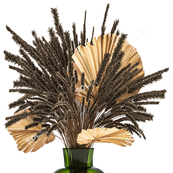 Rustic Reed Bouquet 3D model image 6