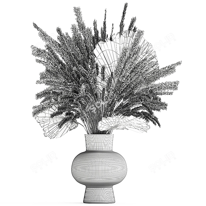 Rustic Reed Bouquet 3D model image 7