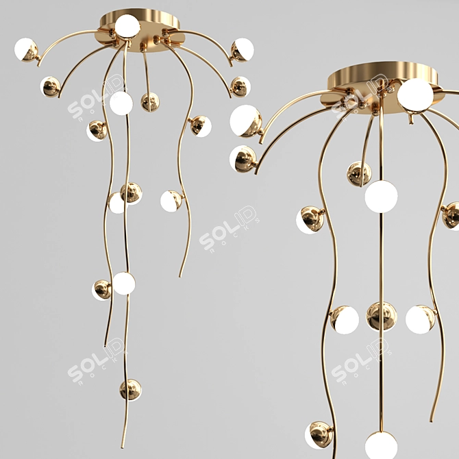 Elegant Spherical Chandelier – ADELAIDA 3D model image 1