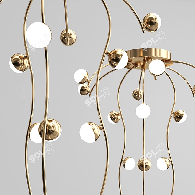 Elegant Spherical Chandelier – ADELAIDA 3D model image 2