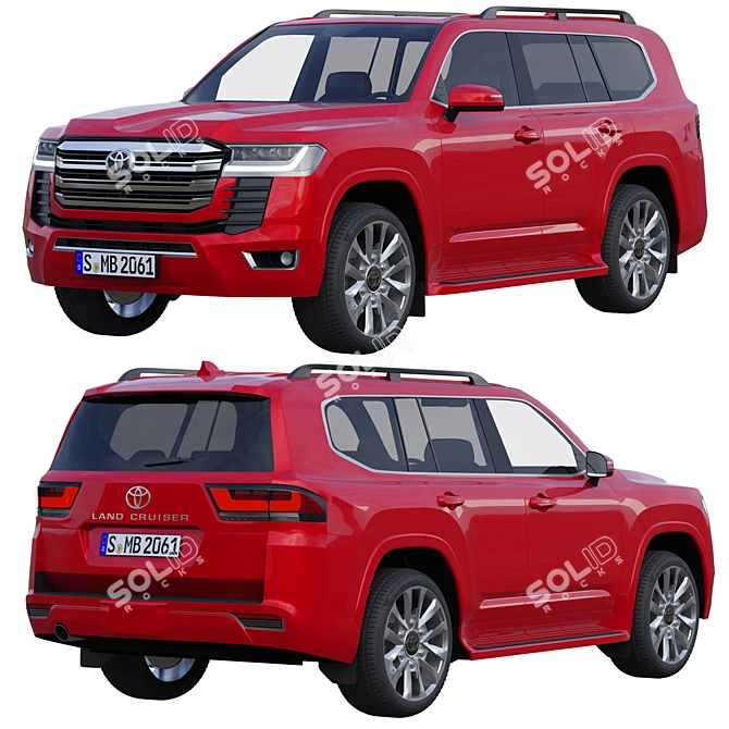 Toyota Land Cruiser 300: Unstoppable Power, Timeless Elegance 3D model image 6