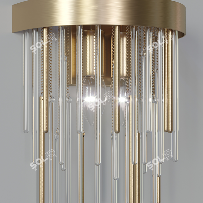 Modern Brass Wall Lamp: Aestra 3D model image 2