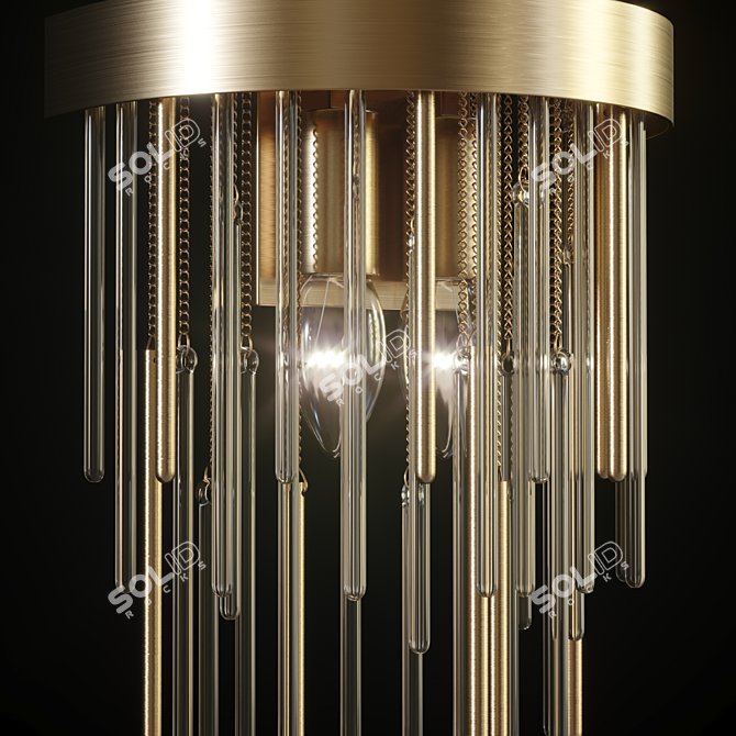 Modern Brass Wall Lamp: Aestra 3D model image 4