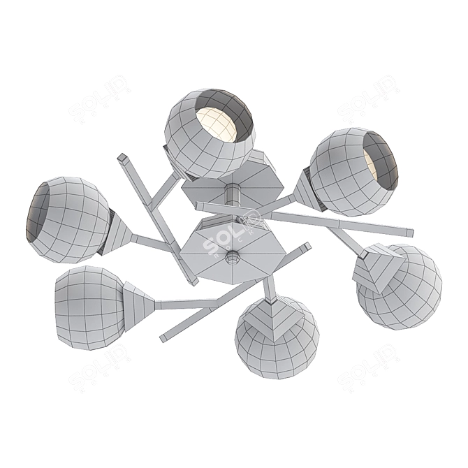 Elegant Lussole Lgo Ceiling Chandelier 3D model image 2