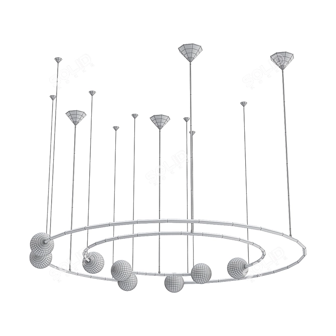 Illuminate Your Space with CONCENT Chandelier 3D model image 2