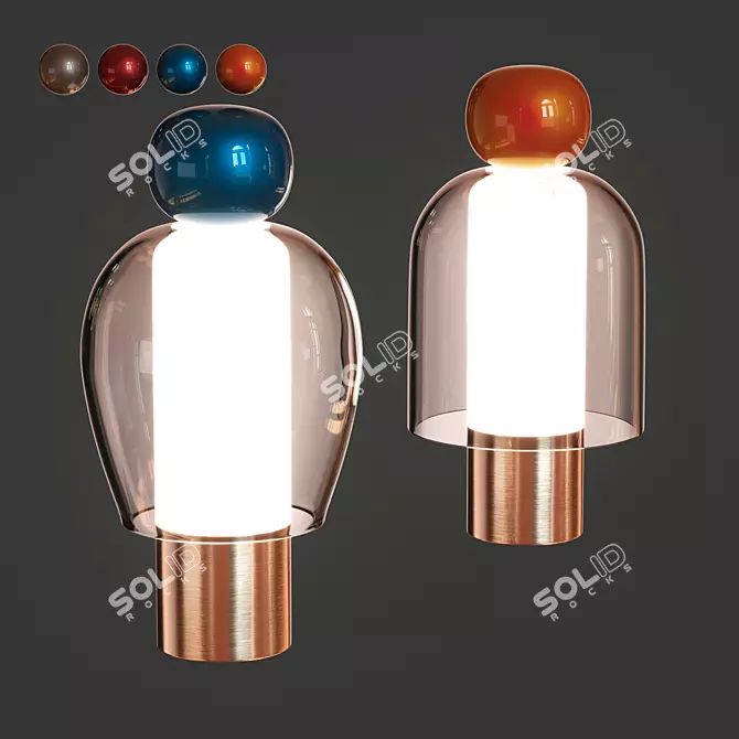 Sleek LED Table Lamp 3D model image 1