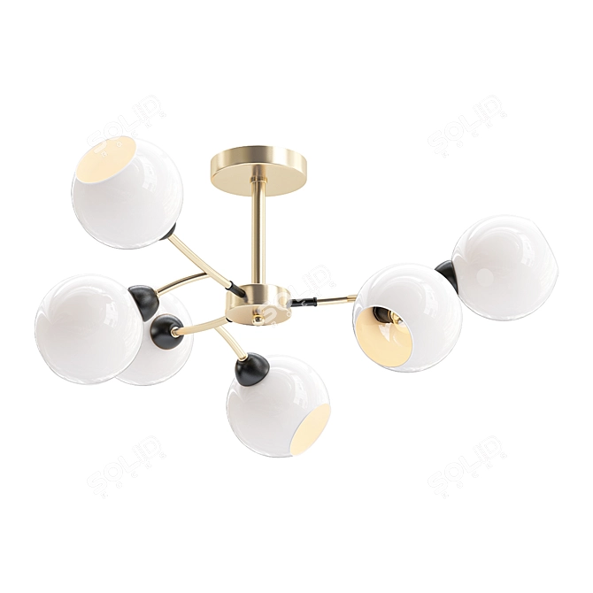 Modern Ceiling Chandelier - De Markt Hamburg 3D model image 1