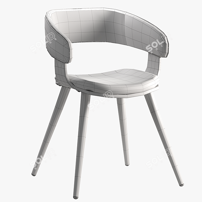 Elegant Heiman Armchair 3D model image 7