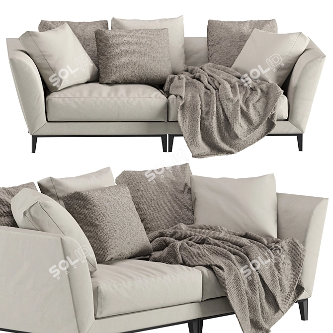Sophisticated Weston Sofa: Flexform's Mood Collection 3D model image 1