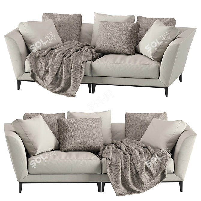 Sophisticated Weston Sofa: Flexform's Mood Collection 3D model image 2