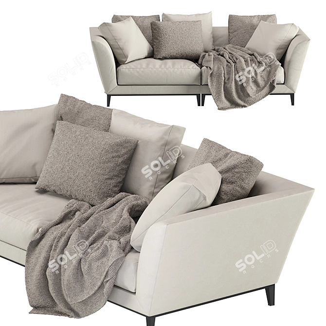 Sophisticated Weston Sofa: Flexform's Mood Collection 3D model image 5