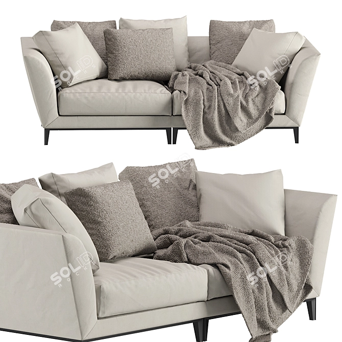 Sophisticated Weston Sofa: Flexform's Mood Collection 3D model image 6