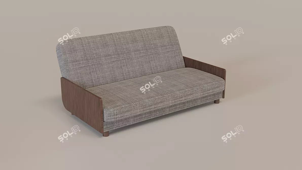  Soviet Chic Sofa 3D model image 1