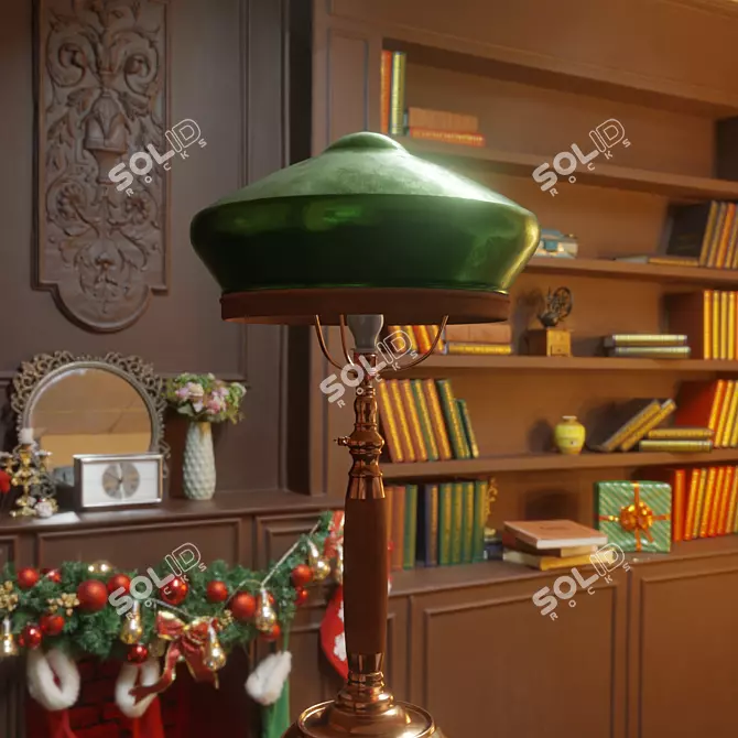 Title: Retro Soviet Table Lamp 3D model image 2