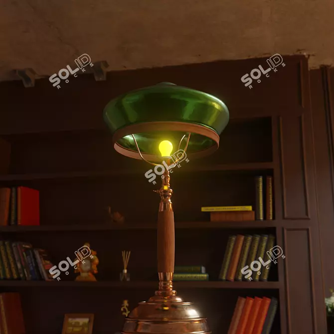Title: Retro Soviet Table Lamp 3D model image 3