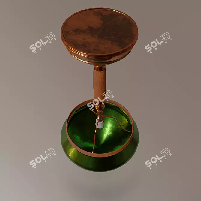 Title: Retro Soviet Table Lamp 3D model image 4