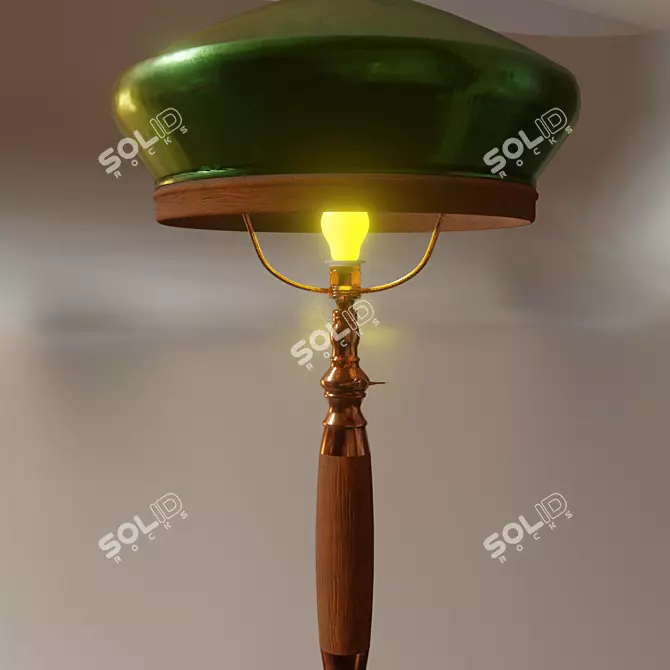 Title: Retro Soviet Table Lamp 3D model image 5