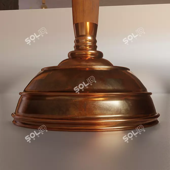 Title: Retro Soviet Table Lamp 3D model image 6
