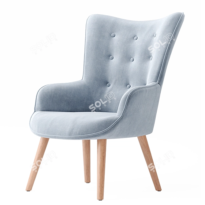 Hygge Lounge Chair: Embrace Cozy Comfort 3D model image 3