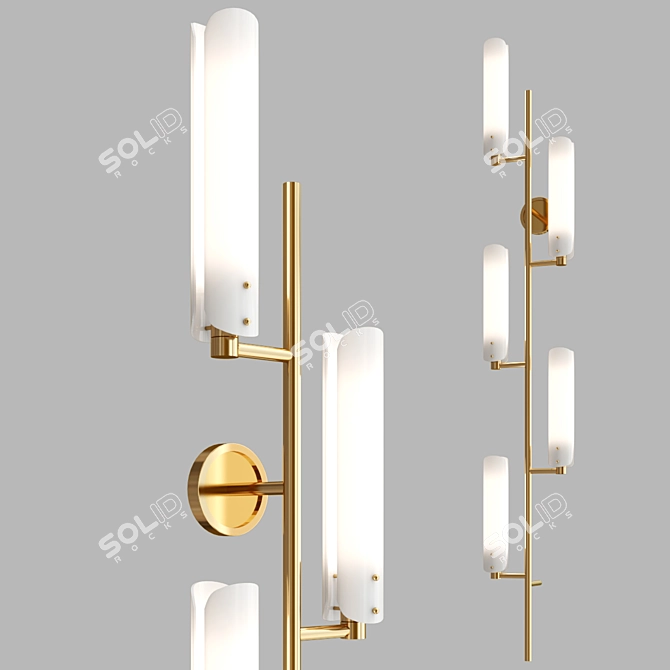 Elegant Platiere 5-Light Sconce 3D model image 1