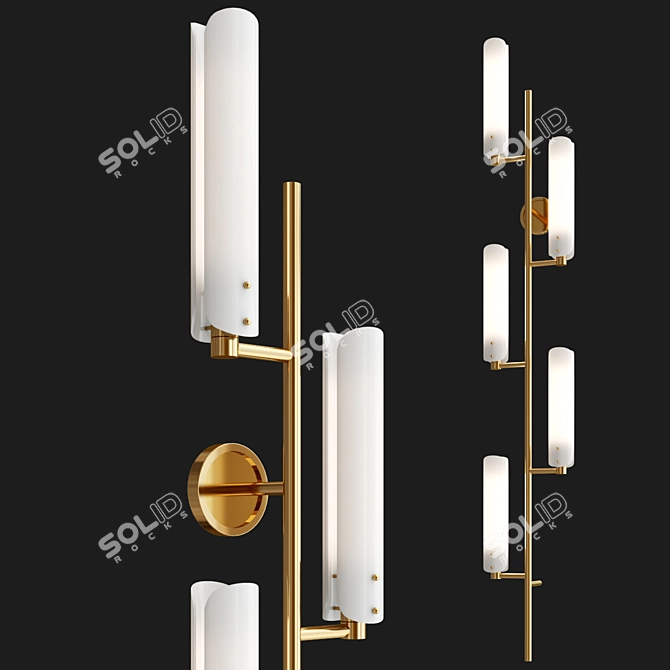 Elegant Platiere 5-Light Sconce 3D model image 4