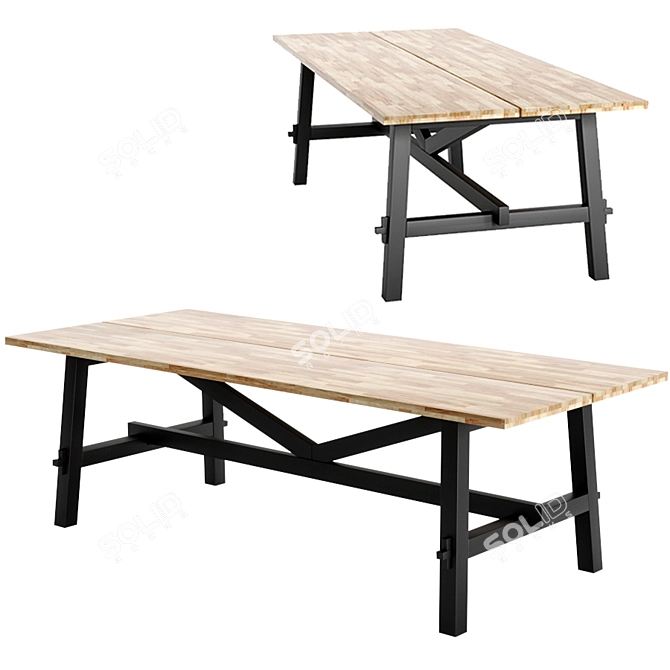 IKEA SKOGSTA Dining Table 3D model image 1