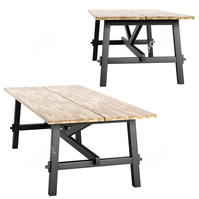 IKEA SKOGSTA Dining Table 3D model image 3