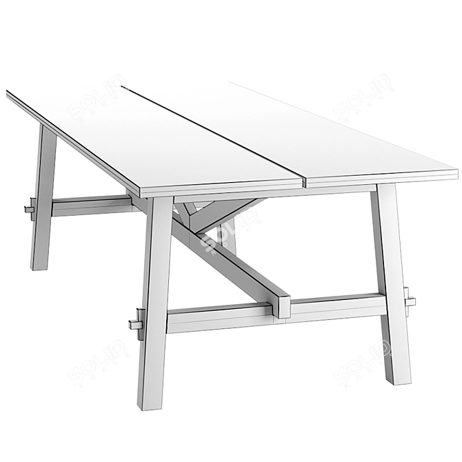 IKEA SKOGSTA Dining Table 3D model image 4