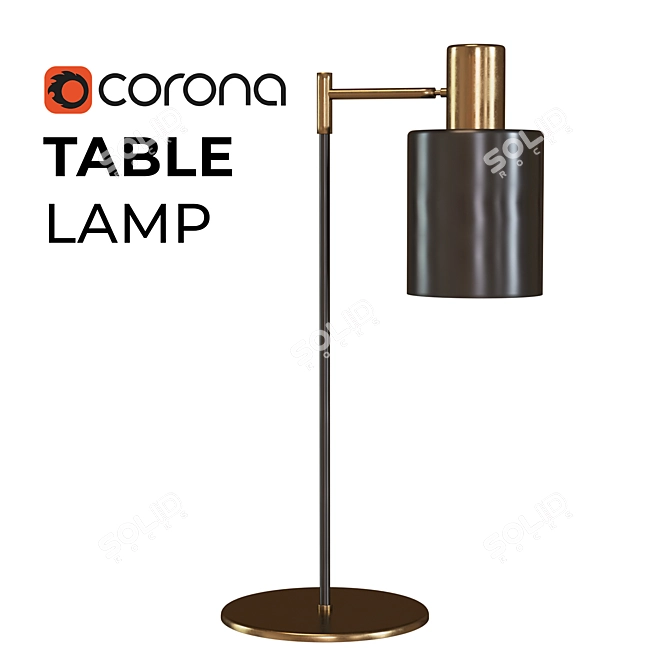 Elegant Table Lamp with Polys: 12,080 3D model image 1
