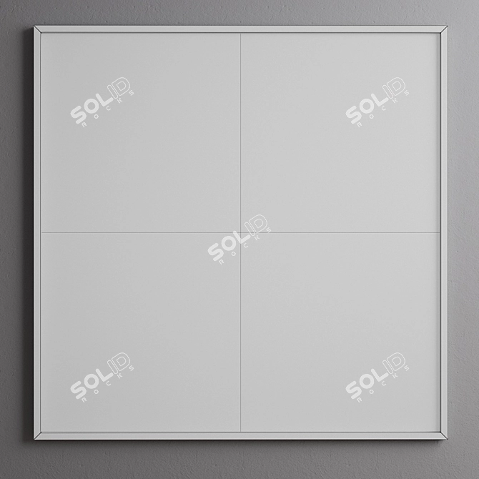 Polygonal Framed Art Collection - 4 Unique Pieces 3D model image 3