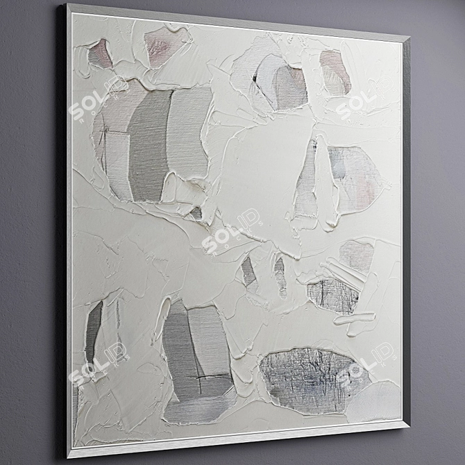 Polygonal Framed Art Collection - 4 Unique Pieces 3D model image 6