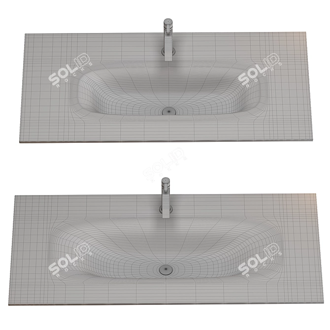 Artelinea Washbasin Set 5: Stylish Designs and High Quality 3D model image 6