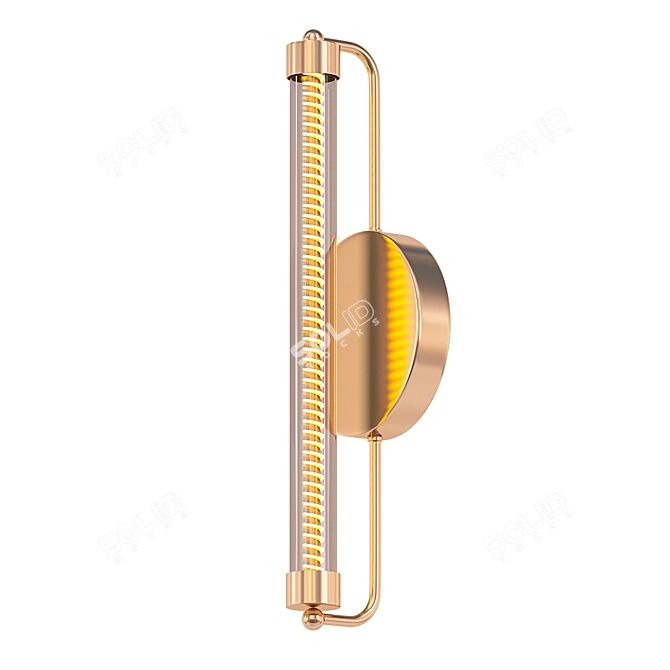 Blackened Brass Mid Century Sconce 3D model image 1