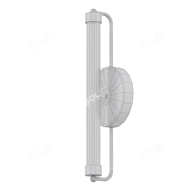 Blackened Brass Mid Century Sconce 3D model image 2