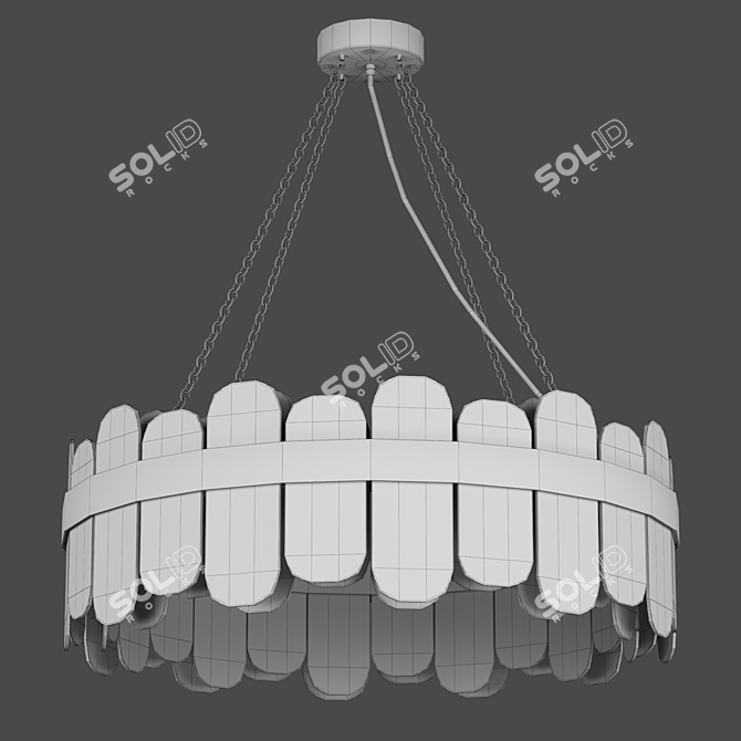 Elegant Blount Chandelier: Timeless Lighting Statement 3D model image 3