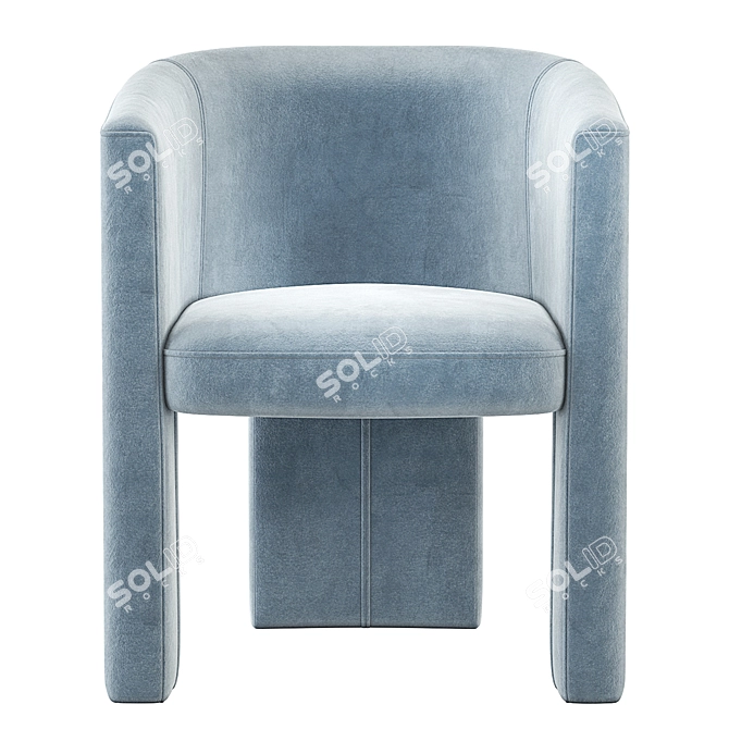 Coco Republic Phoenix Velvet Dining Chair 3D model image 2