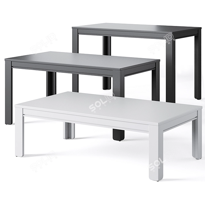 Adjustable Kids Table with Large Surface 3D model image 6