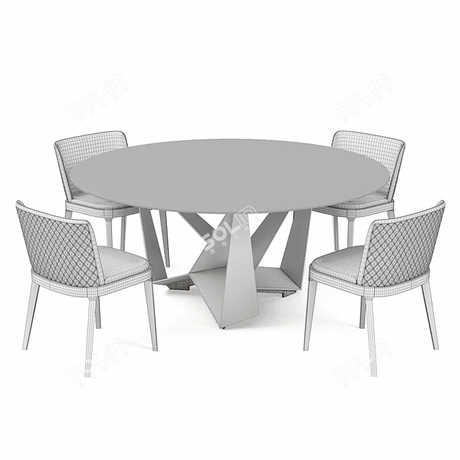 Skorpio Italia: Stylish Dining Set 3D model image 4