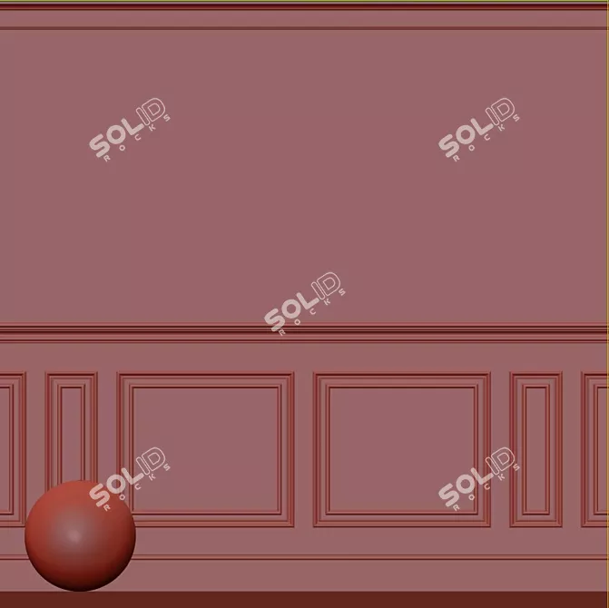 Elegant Molding Plaster 226 3D model image 4