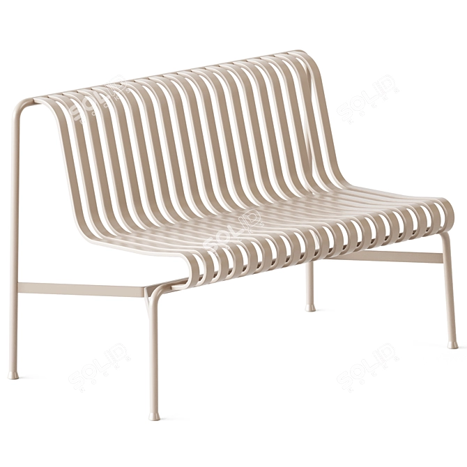 Palissade Olive Dining Bench 3D model image 1