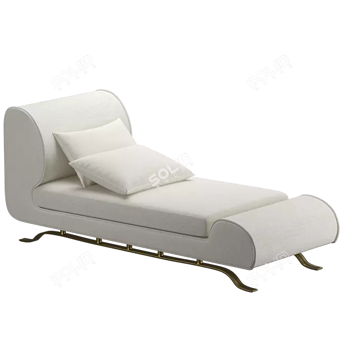 Italian Leather Luxury Sofa 3D model image 1