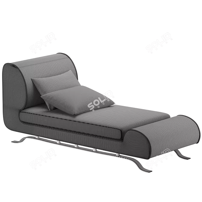 Italian Leather Luxury Sofa 3D model image 2