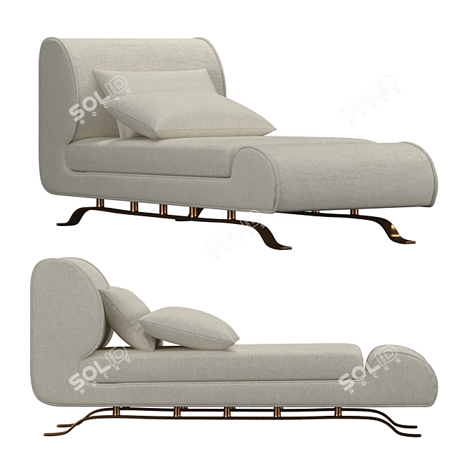 Italian Leather Luxury Sofa 3D model image 3