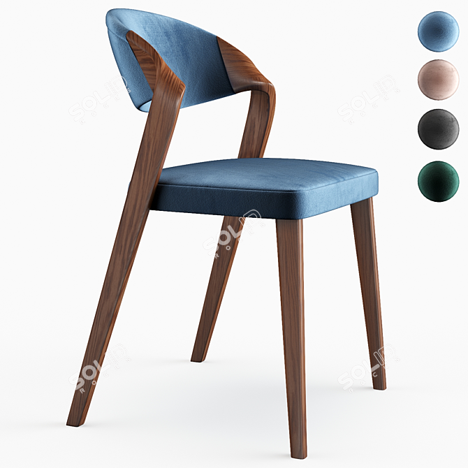 Elegant Spin Chair: Comfortable and Stylish 3D model image 1