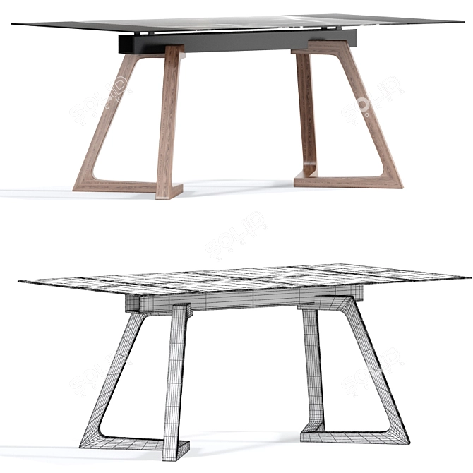 Modern Dining Chair Set 3D model image 4
