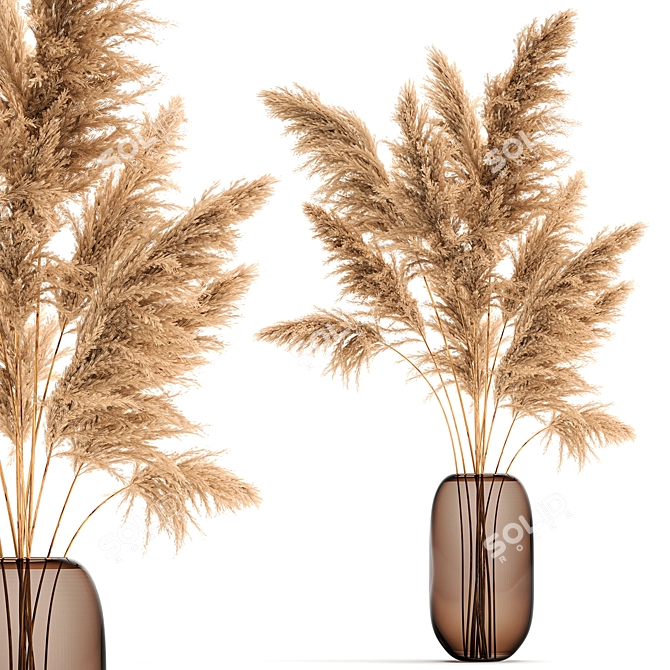 Title: Pampas Reed Bouquet 3D model image 1