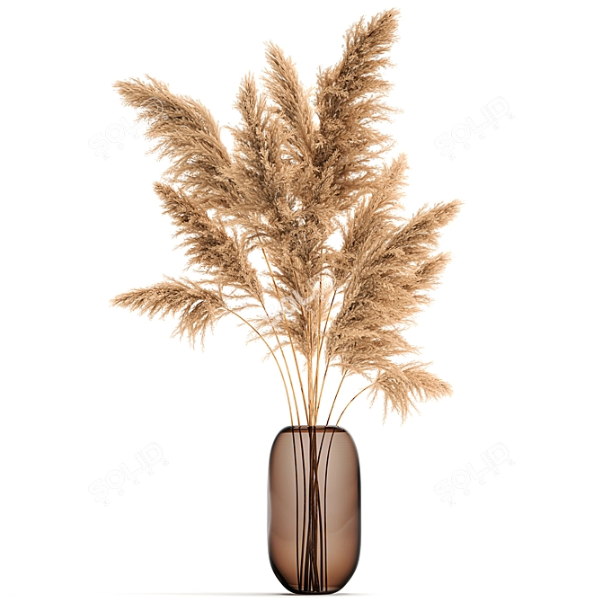 Title: Pampas Reed Bouquet 3D model image 6